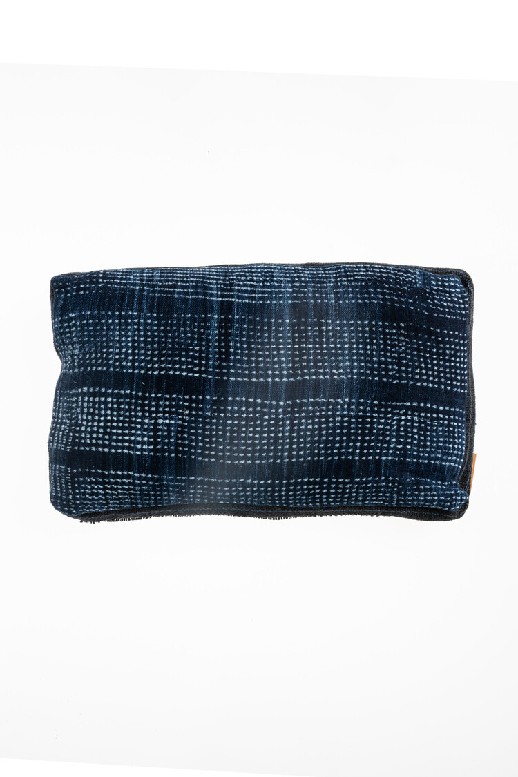 Bogolan kussen indigo #11