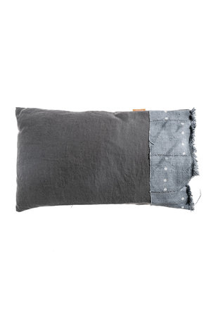 Bogolan cushion indigo #16