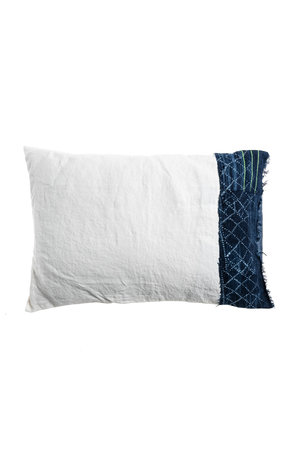 Bogolan cushion indigo #14