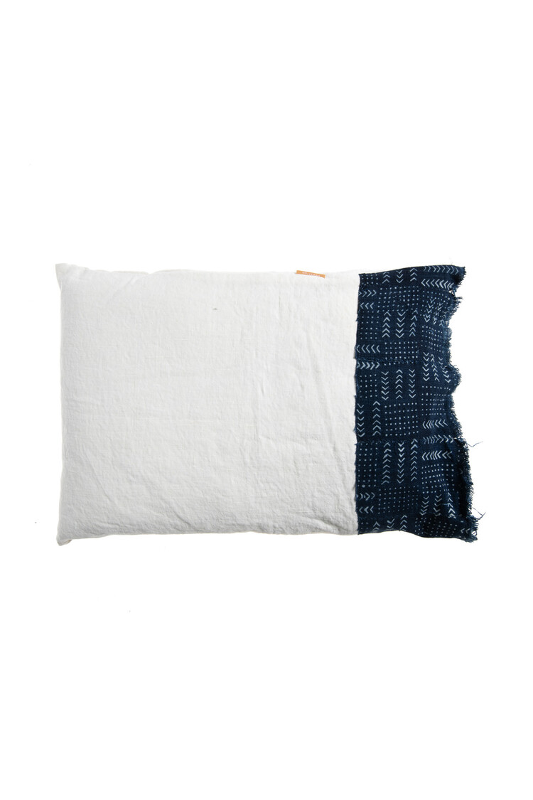 Bogolan cushion indigo #14