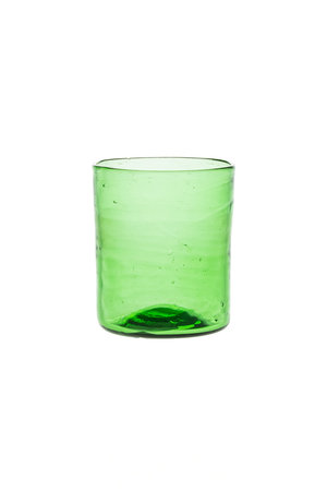 Mouth blown glass straight - green
