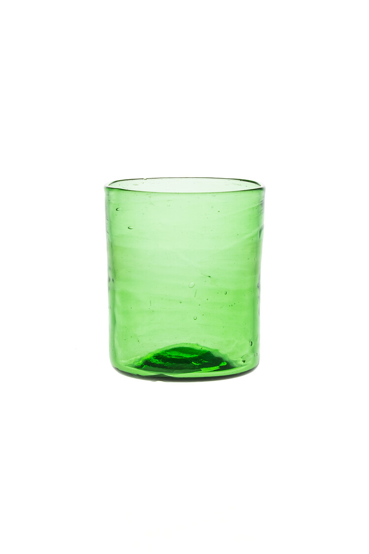 Mondgeblazen recht glas - groen