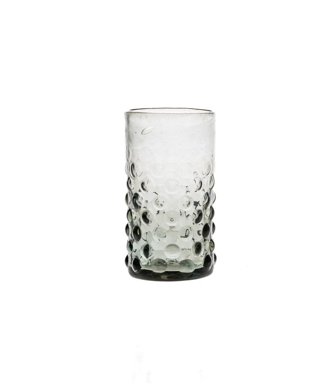 Mouth blown bubble glass - grey