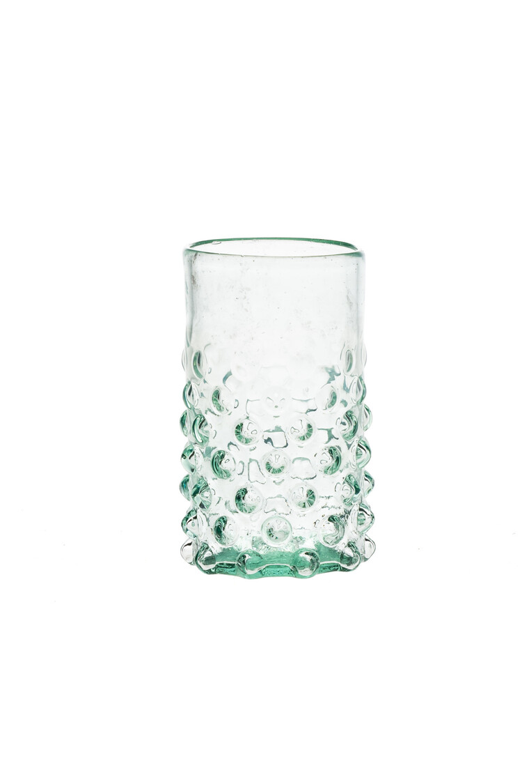 Mondgeblazen glas met bubbels – transparant