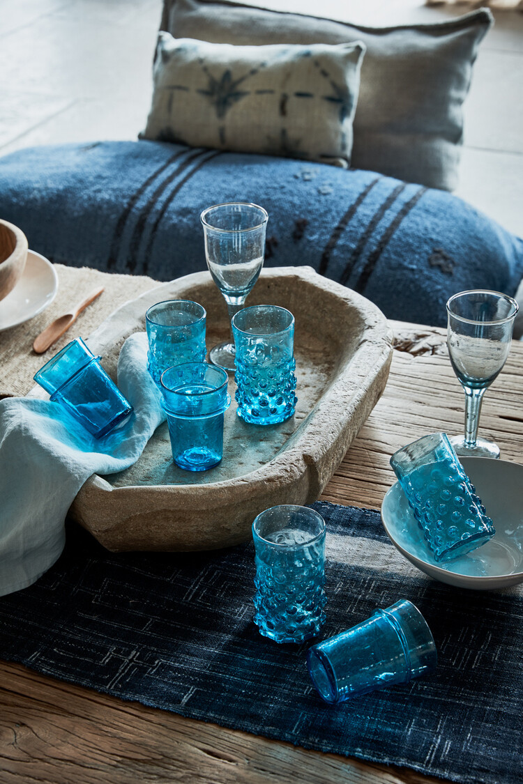 Mouth blown glass straight - grey