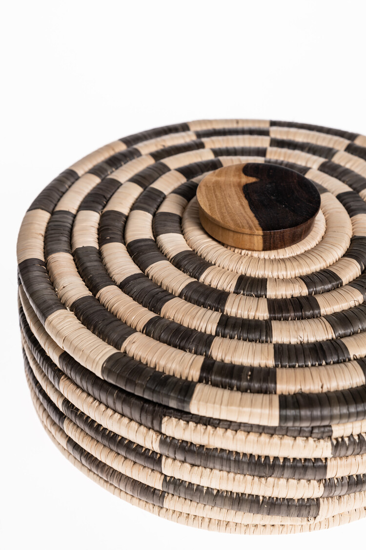 Palm opbergmand met deksel - pattern