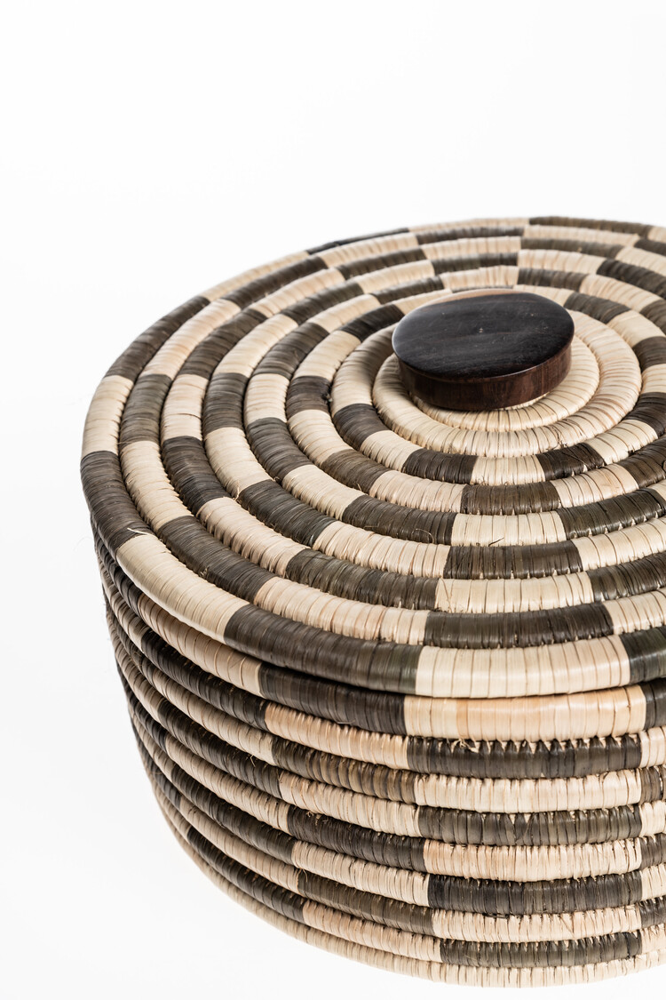 Palm opbergmand met deksel - pattern