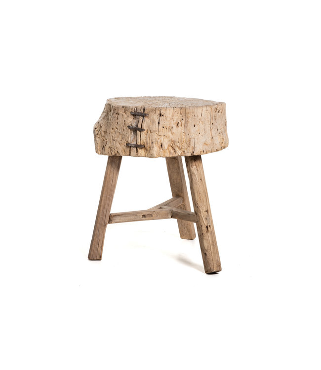 Trunk stool elm wood #21