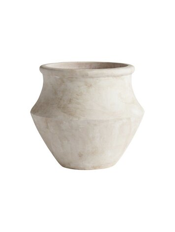 Tine K Home Terracotta pot, greek - washed white