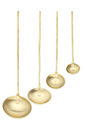 Caravane Set of 4 brass ladles - gold