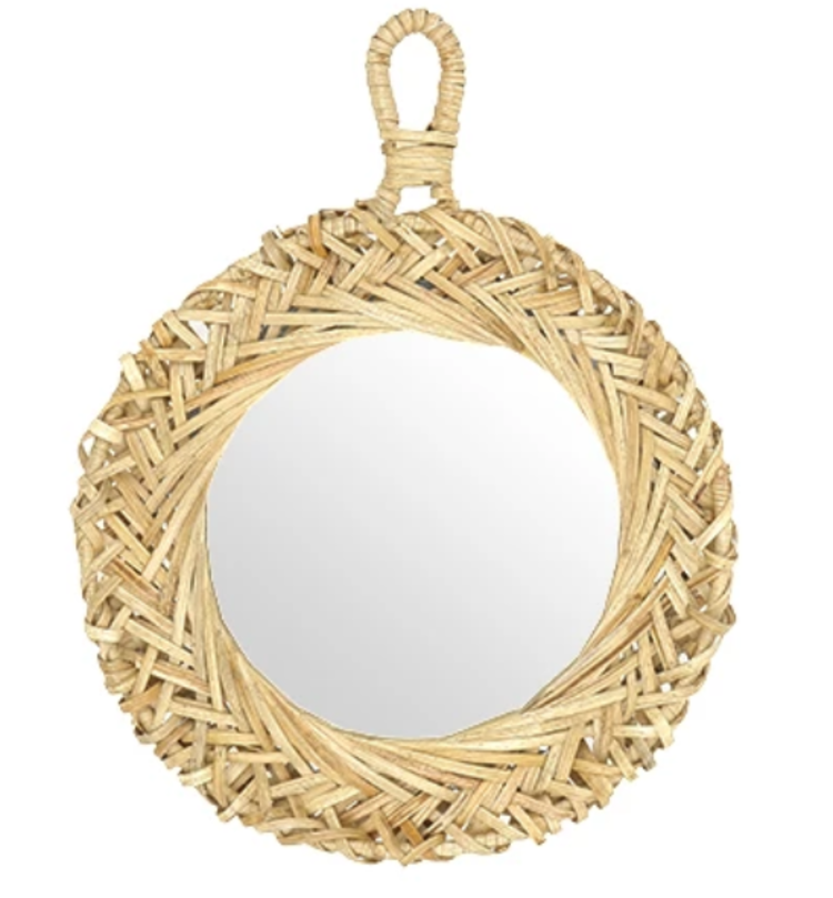 Caravane Aena hand-woven bamboo mirror