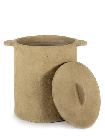 Serax Pot Marie with lid - paper mache - brown