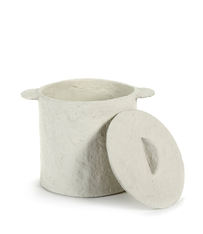 Serax Pot Marie met deksel - papier mache - beige