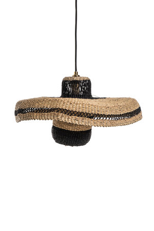 Hanging lamp hatter & lantern 44cm - natural/midnight