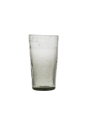 Mouth blown high conical glass - grey