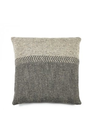 Libeco Jules deco cushion - black herringbone