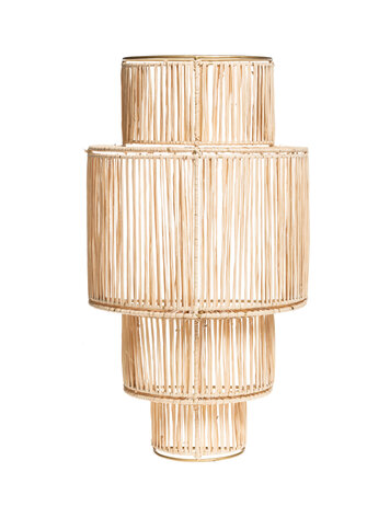 Wall lamp raffia 4-tier