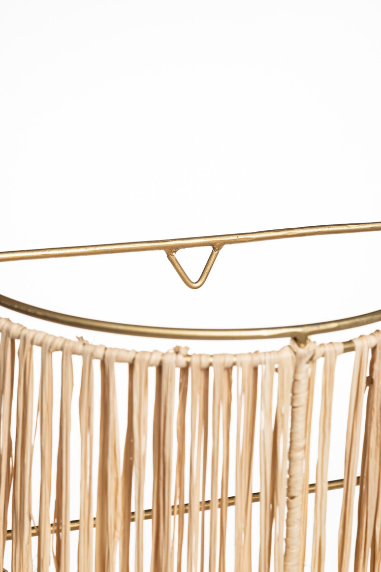 Wall lamp raffia 4-tier