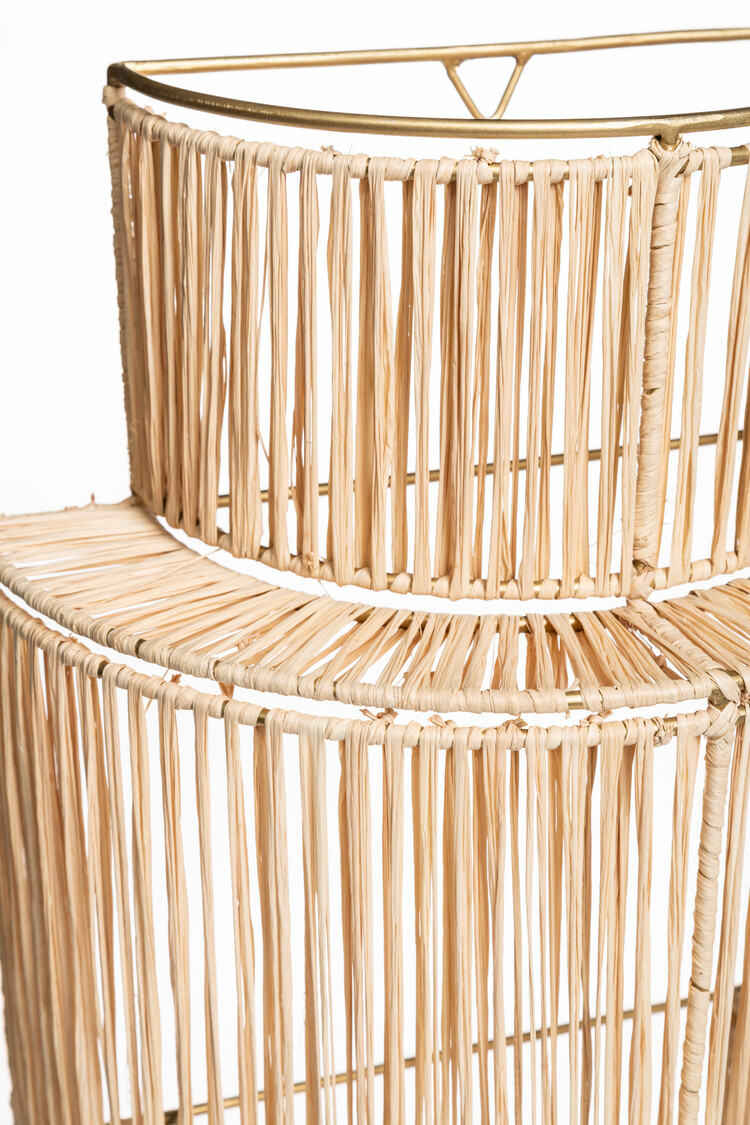 Wandlamp raffia 4 -tier