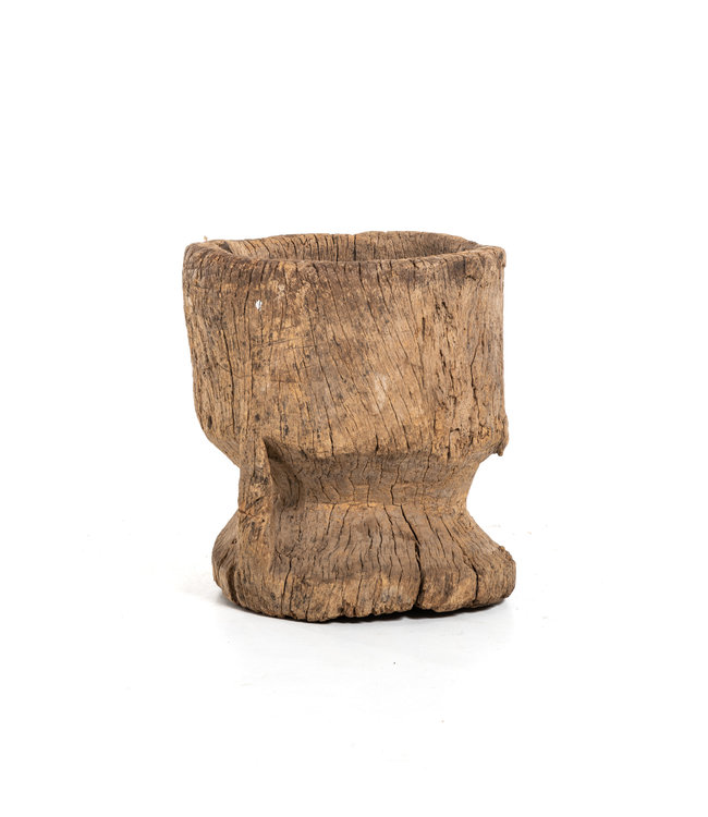 Old wooden mortar Peul #20