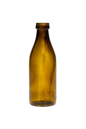 Glass bottle #14 - dark mustard