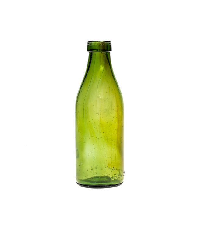 Glass bottle #15 - olive green