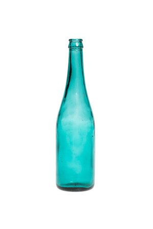 Glazen fles #23 - turquoise