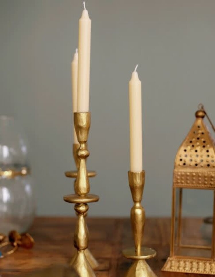 Caravane Set van 3 kandelaars Jya - goudkleurig