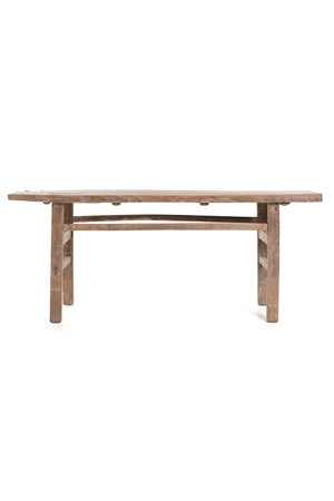 Calligraphy table elm wood  - 206cm