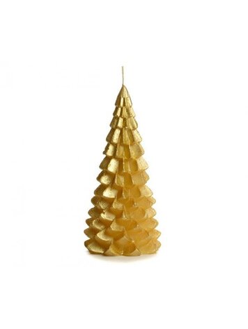 Kaars kerstboom - M - gold silk