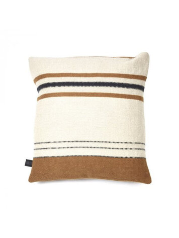 Libeco Foundry deco cushion - beeswax stripe
