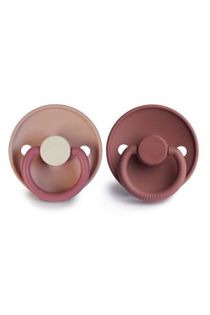 Frigg Color latex soother  - 2 pack - peony/woodchuck