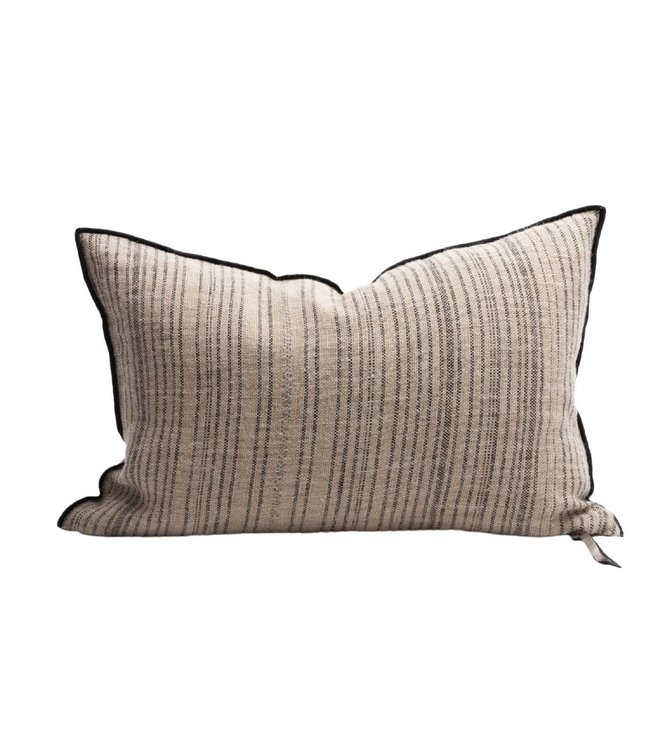 Cushion vice versa, canvas rustique byzance 300 - natural/noir