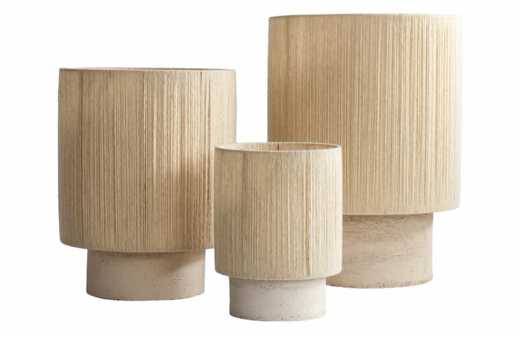 Maison de Vacances Lamp Kalé Osh sandstone argile blanche / wool écru - S