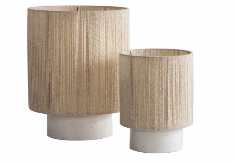 Maison de Vacances Lamp Kalé Osh sandstone argile blanche / wool écru - S