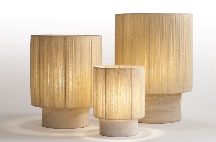 Maison de Vacances Lamp Kalé Osh zandsteen argile blanche / wol écru - M