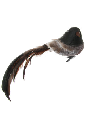 Bird with clip - grey/brown