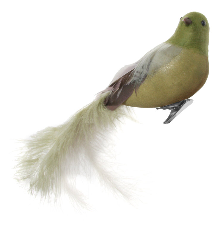 Bird with clip - green