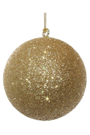 Glitter kerstbal - goud