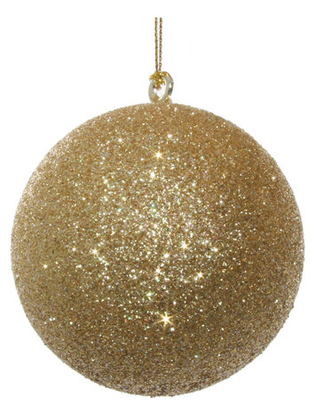 Glitter kerstbal - goud