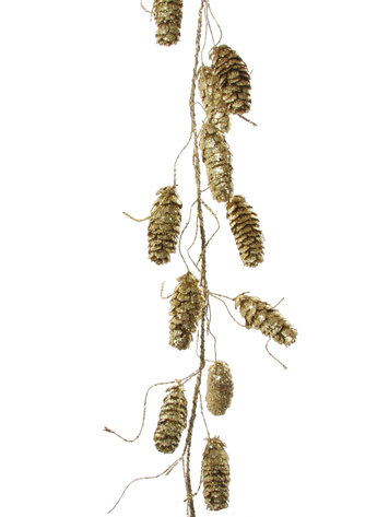 Big cone garland - gold