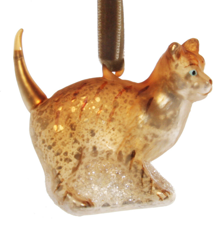 Glass cat - brown