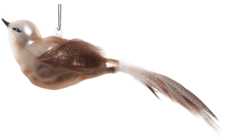 Glass bird - grey/silver