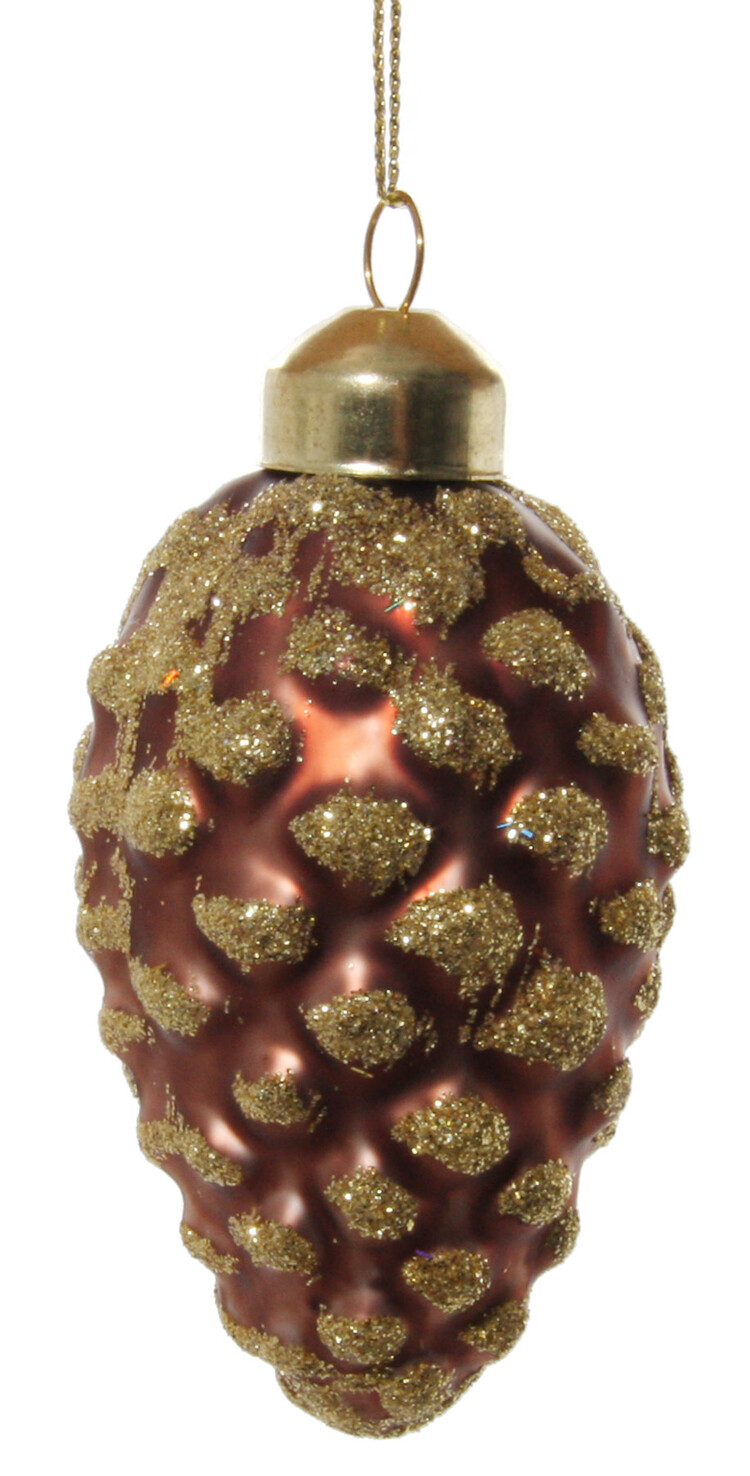 Glass cone - brown/gold