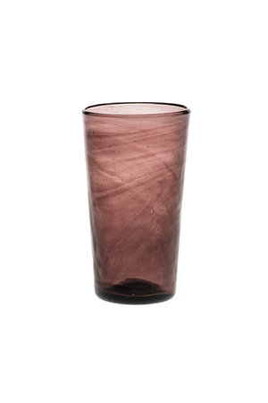 Mondgeblazen groot conisch glas - bordeaux