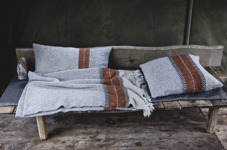 Libeco Montana deco cushion - grey - 63x63cm