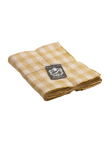 Maison de Vacances Tablecloth bourdon, canvas vintage vichy - paille