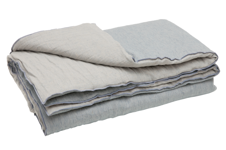 Maison de Vacances Deken cocoon vice versa, lin lavé froissé - nuage/ givré