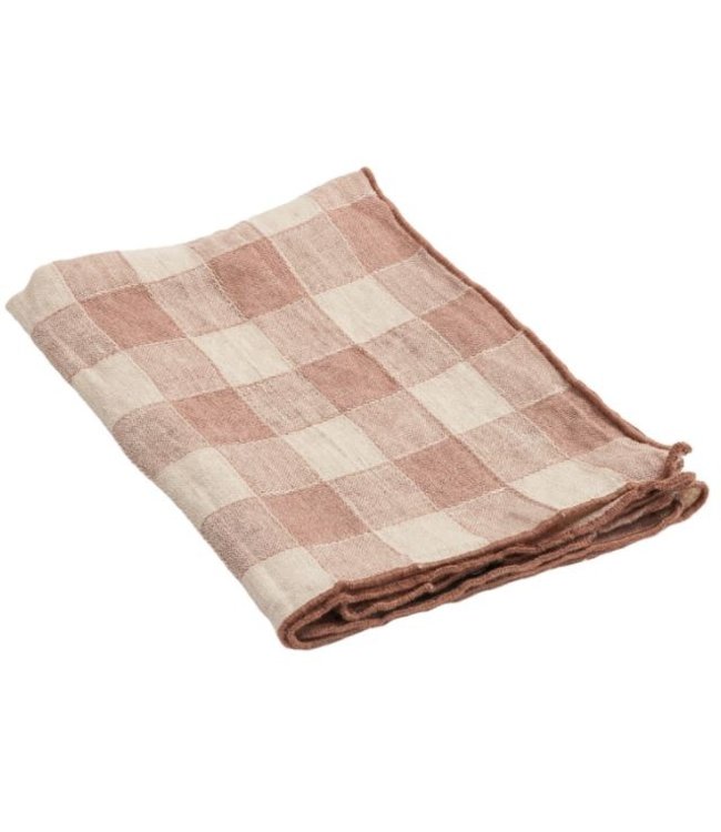 Maison de Vacances Napkin bourdon, canvas vintage vichy - bois de rose