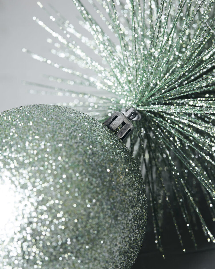 Ornament tree & bell -  dusty green